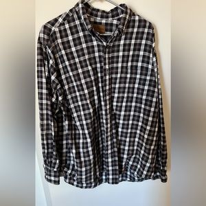 xl men black and white flannel